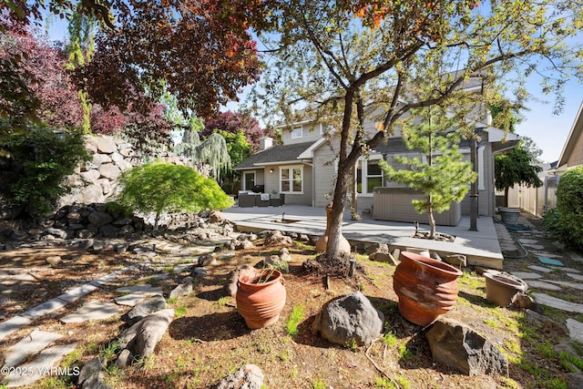 8704 Meadow Ln, Yakima, WA 98908 - view of yard featuring a deck