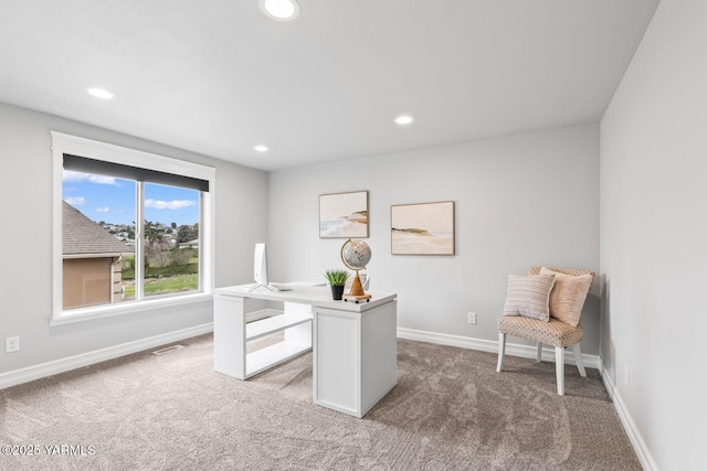 607 N 74th Ave, Yakima, WA 98908 - carpeted office space featuring baseboards and recessed lighting
