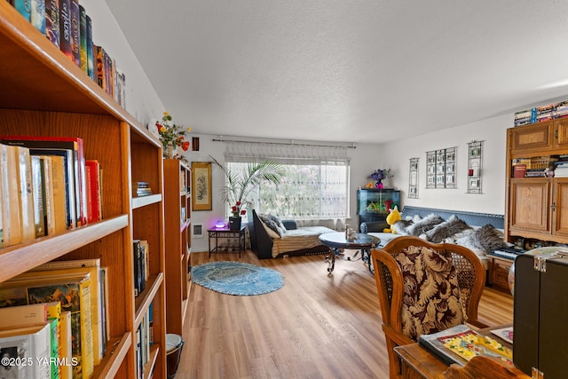 7610 Summitview Ave # 1, Yakima, WA 98908 - living area featuring light wood-style flooring and a textured ceiling