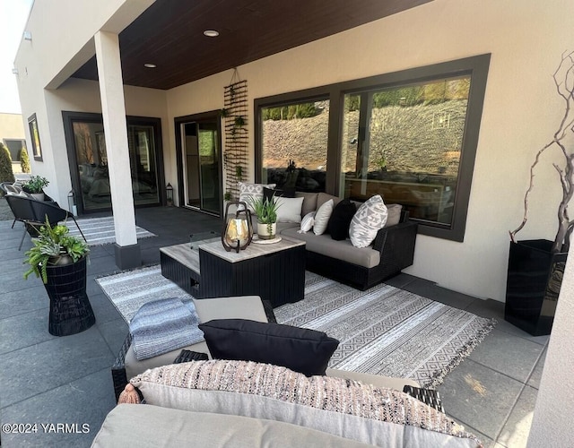 view of patio featuring outdoor lounge area