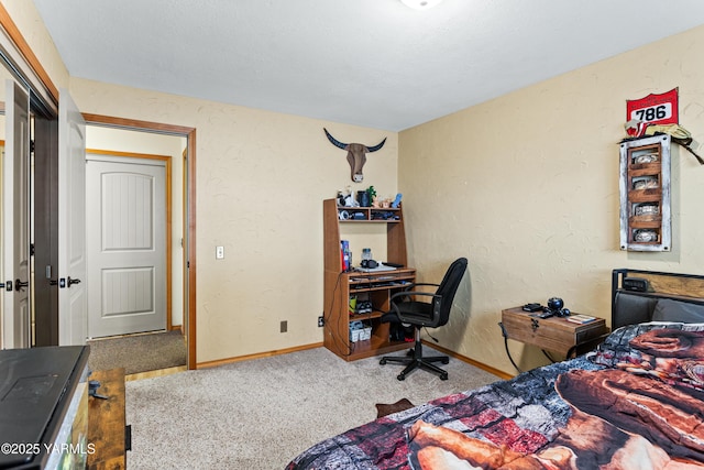 7773 N Wenas Rd, Selah, WA 98942 - bedroom with baseboards, carpet flooring, and a textured wall