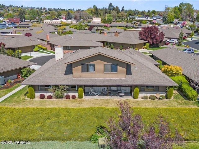 aerial view featuring a residential view