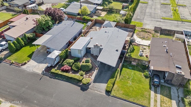 birds eye view of property featuring a residential view
