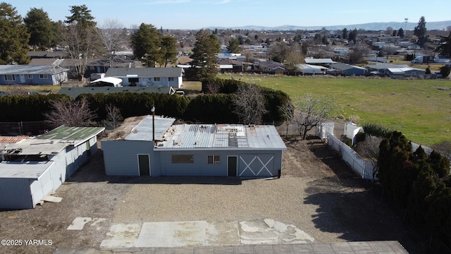 aerial view with a residential view and a mountain view