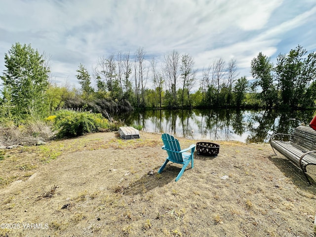 1465 Cook Rd, Yakima, WA 98908 - view of yard with a water view and a fire pit
