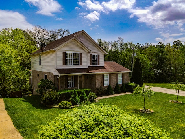 view of property with a front yard