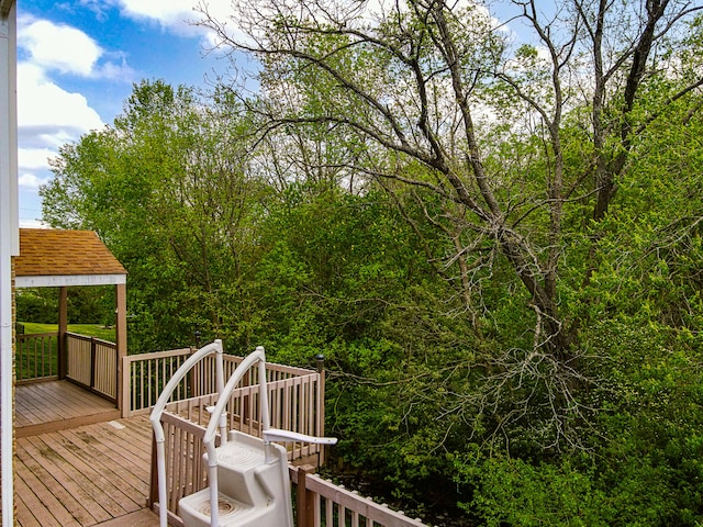 view of wooden deck