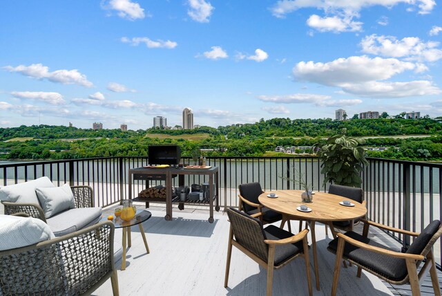 view of patio / terrace with a balcony