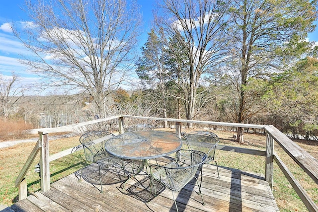 view of wooden terrace