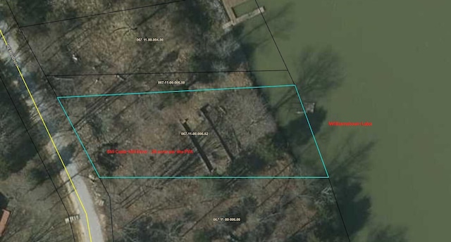 465 Cedar Hill Dr, Williamstown, KY 41097 - aerial view of property's location featuring property parcel outlined