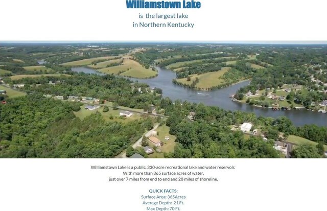 465 Cedar Hill Dr, Williamstown, KY 41097 - bird's eye view of a large body of water and a forest