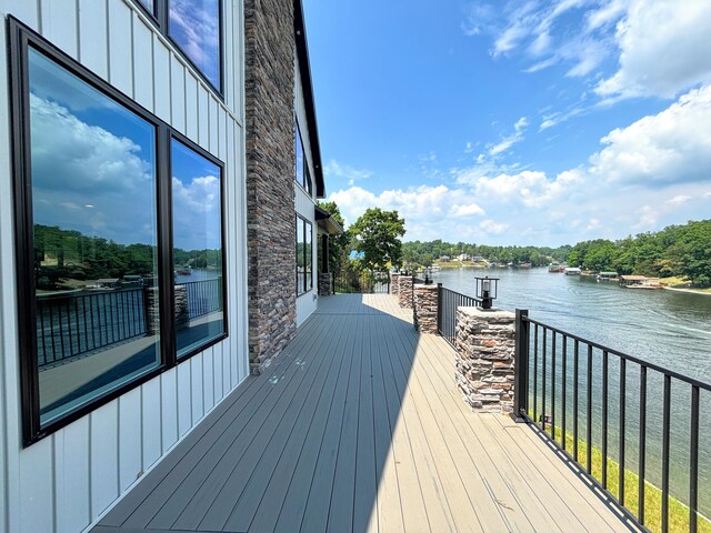465 Cedar Hill Dr, Williamstown, KY 41097 - wooden deck featuring a water view and a dock