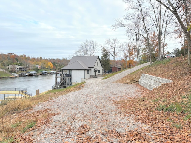 465 Cedar Hill Dr, Williamstown, KY 41097 - view of dirt / gravel road featuring a water view