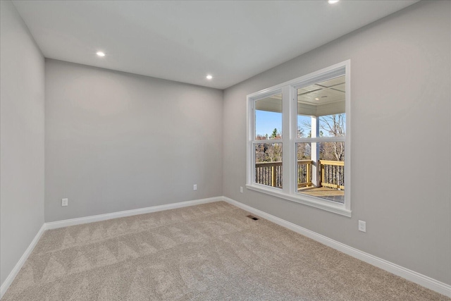 view of carpeted empty room