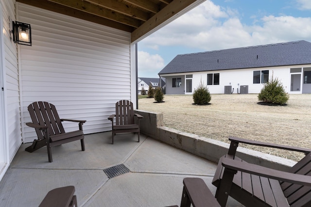 view of patio / terrace with central AC unit