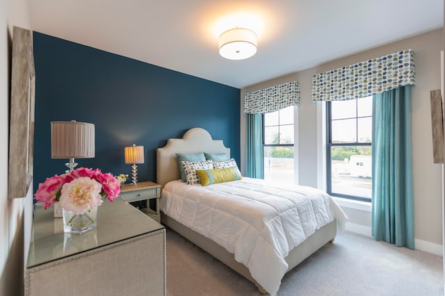 bedroom featuring carpet flooring