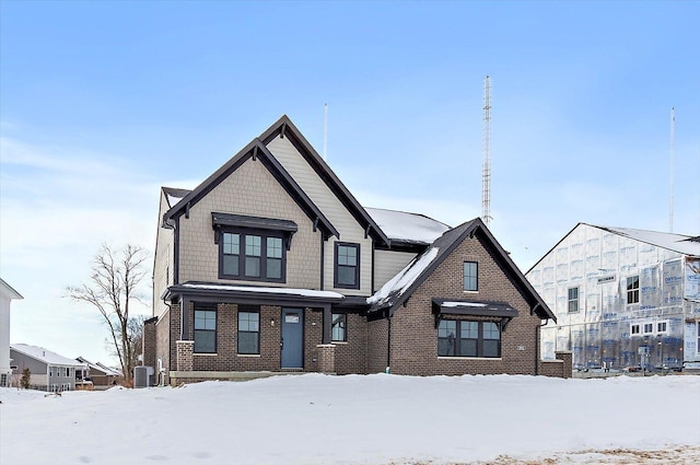 view of front of house with central AC unit