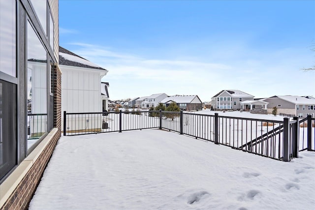 view of snowy yard