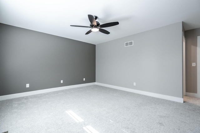 spare room featuring ceiling fan