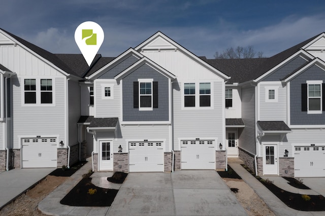 view of property with a garage