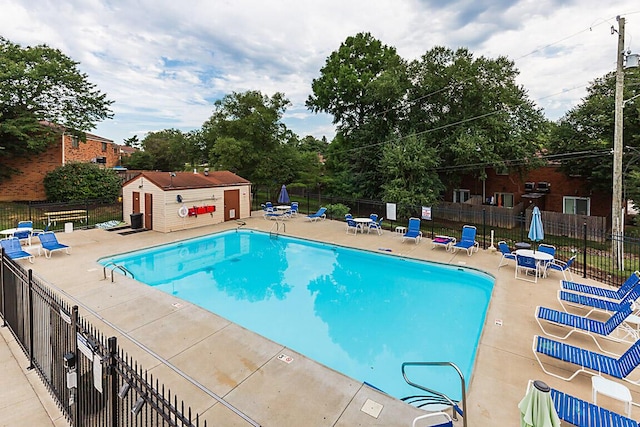 view of pool with a patio