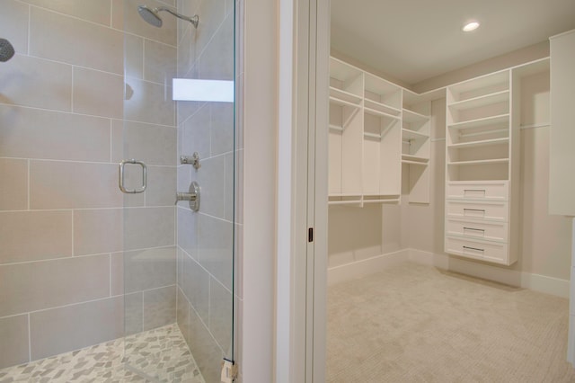 bathroom with an enclosed shower