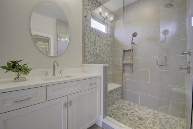 828 Fairbanks Ln, Southgate, KY 41071 - bathroom featuring a shower stall and vanity