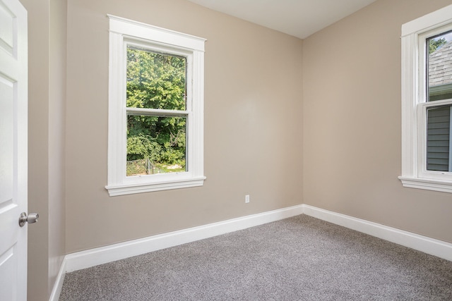 view of carpeted empty room