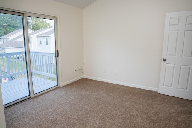 view of carpeted empty room