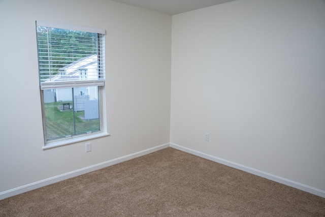 carpeted spare room featuring a healthy amount of sunlight