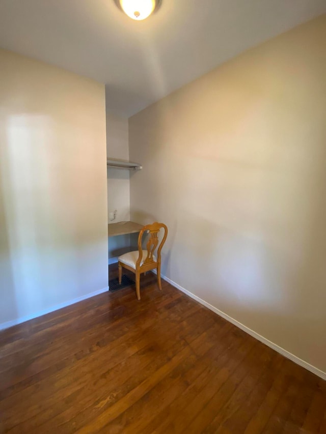 interior space featuring dark wood-type flooring