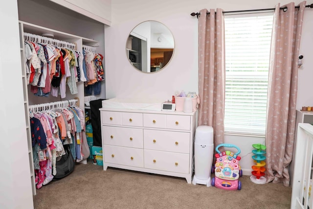 interior space with a closet