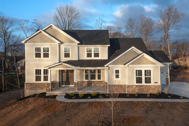 craftsman-style home featuring a porch