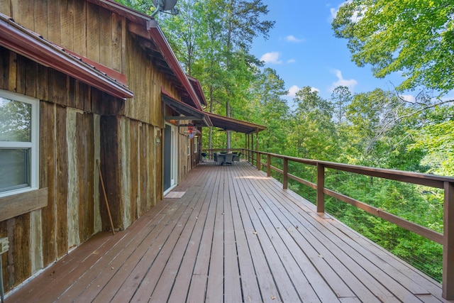 view of wooden terrace