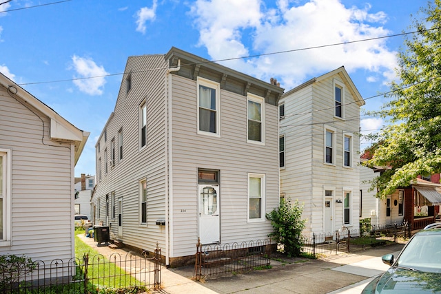 view of front of house featuring central AC unit