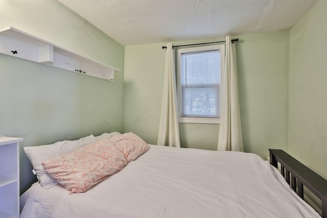 bedroom with a textured ceiling