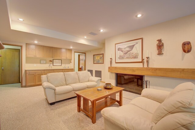 view of carpeted living room