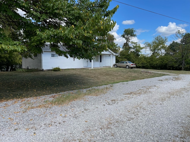 exterior space featuring a garage