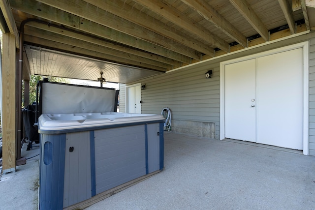 view of patio / terrace with ceiling fan