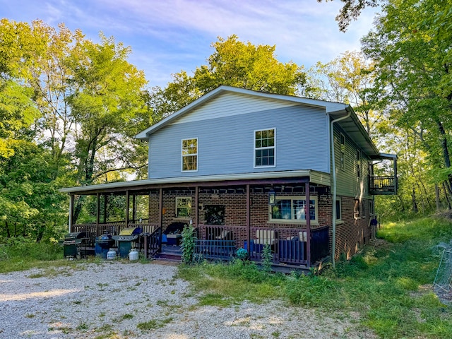 view of front of home with a porch