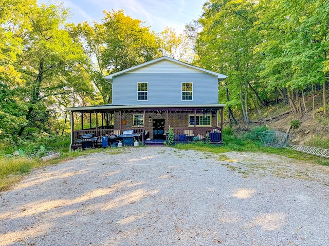 view of front of house with covered porch