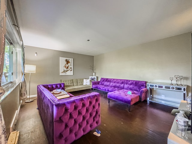 living room with wood-type flooring