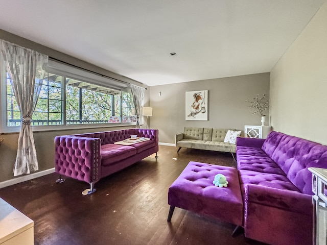 living room featuring hardwood / wood-style floors