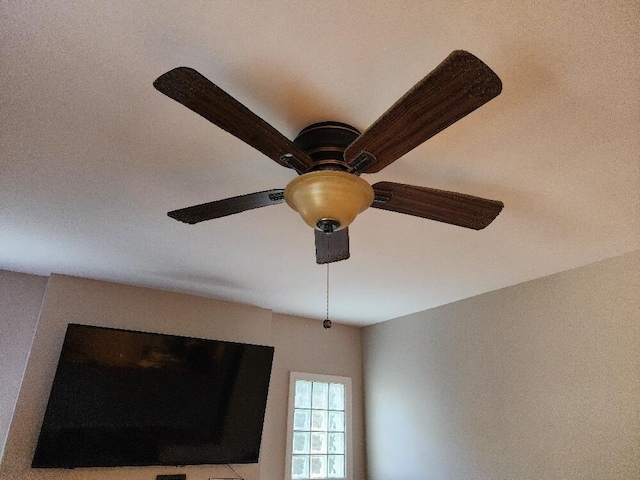 interior details with ceiling fan