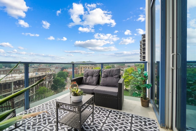 balcony with an outdoor hangout area