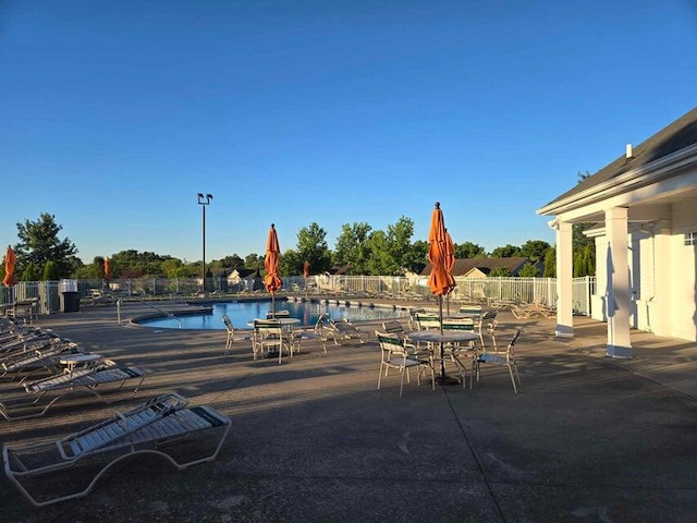 view of pool with a patio area