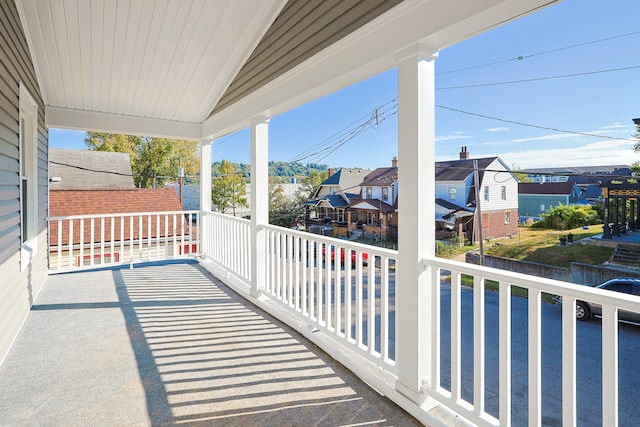 balcony with covered porch