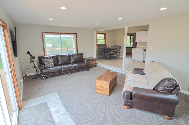 view of carpeted living room