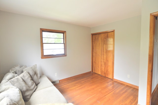 living room featuring wood-type flooring