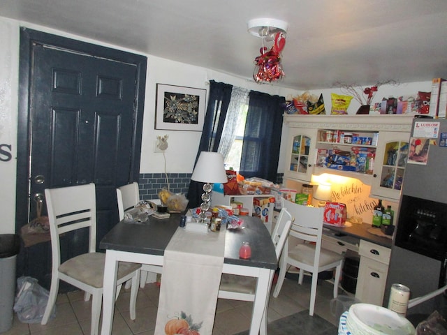 view of tiled dining room